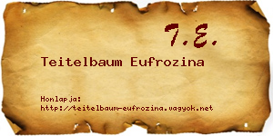 Teitelbaum Eufrozina névjegykártya